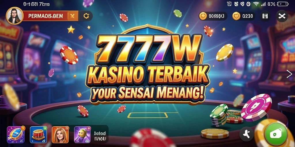 Tampilan menarik dari gameplay Kasino di 7777W.