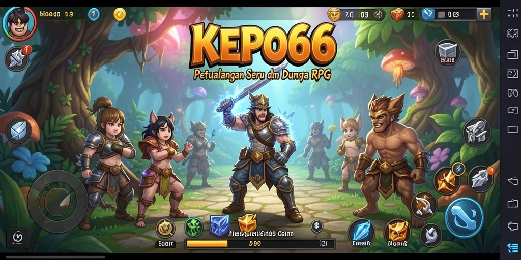 Screenshot gameplay KEPO66 menunjukkan pertempuran seru dalam dunia RPG.