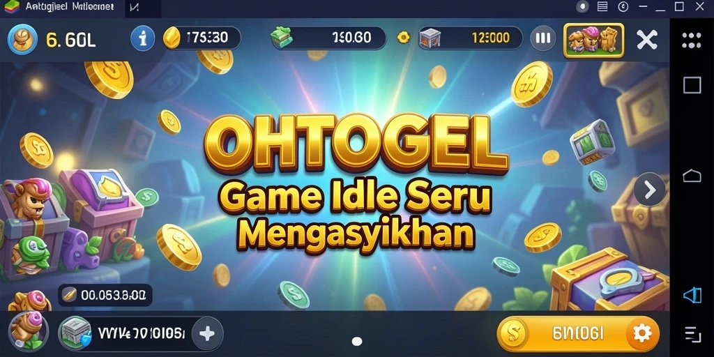 Screenshot gameplay OHTOGEL yang menunjukkan aktivitas pengumpulan sumber daya.