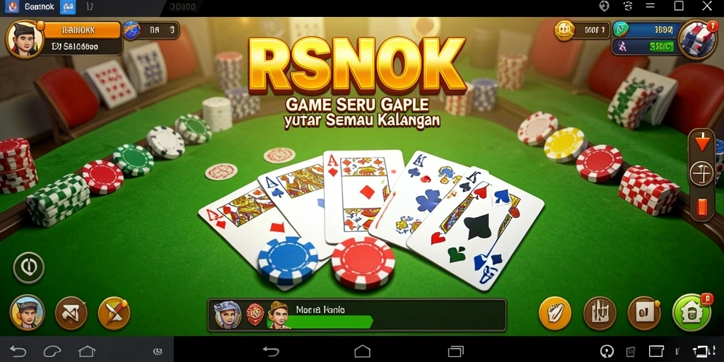 Tampilan gameplay Gaple yang seru dan interaktif.