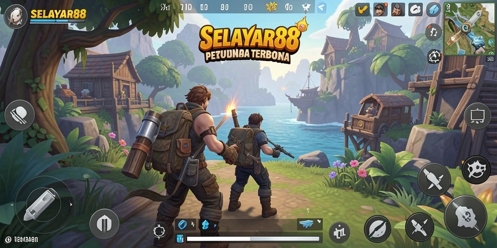 Tampilan gameplay <strong>SELAYAR88</strong> di dunia terbuka yang penuh petualangan.