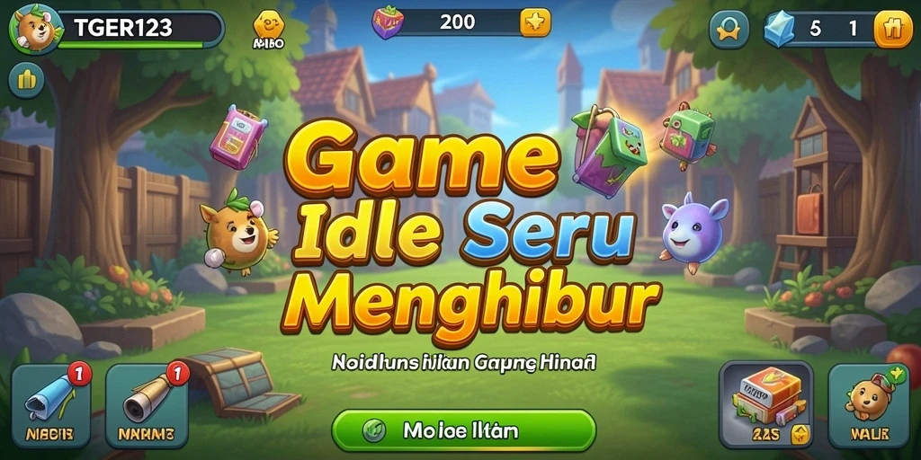 Screenshot gameplay TGER123 yang menunjukkan momen seru di dalam game Idle.