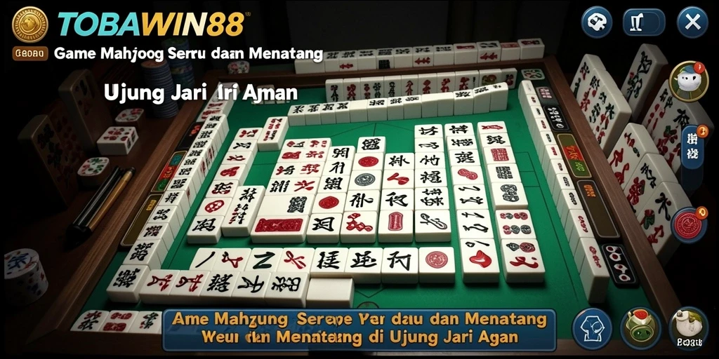 Screenshot gameplay TOBAWIN88 menampilkan suasana seru bermain Mahjong.